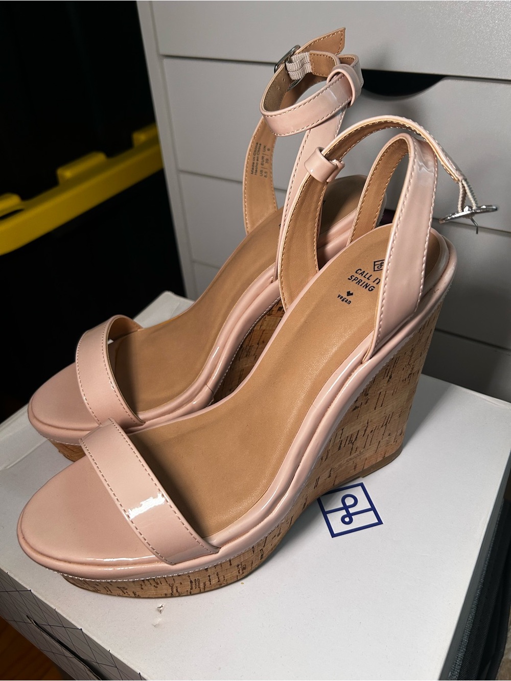 Call It Spring Nude Wedge Sandals